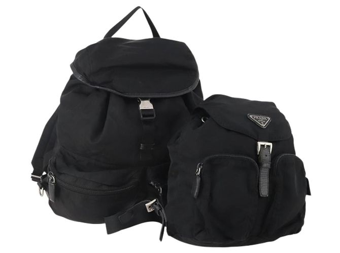 Zaino PRADA Nylon 2 Set Nero Auth 174965