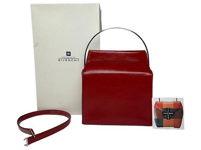 Vintage Givenchy Handtasche aus strukturiertem Leder in Rot