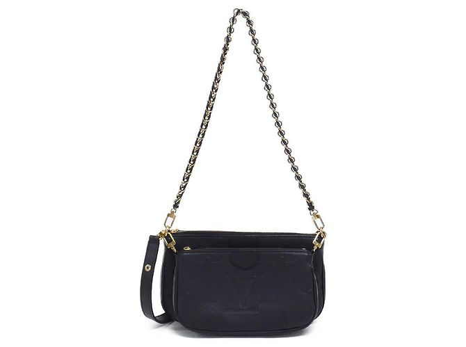 Borsa a Spalla Multi Pochette Accessoires in Monogram Empreinte Louis Vuitton Nero Monogramma