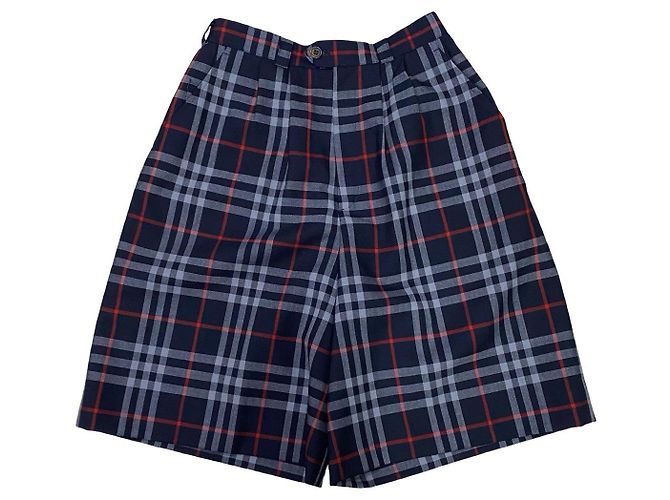 Burberry Wool Polyester Shorts Blue
