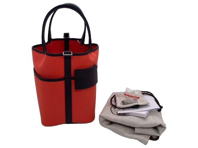 Hermès Cargo Bucket Bag Multicolore Cloth Multiple colors