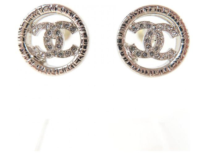 Pendientes de Stud Coco Mark en Plata de Chanel