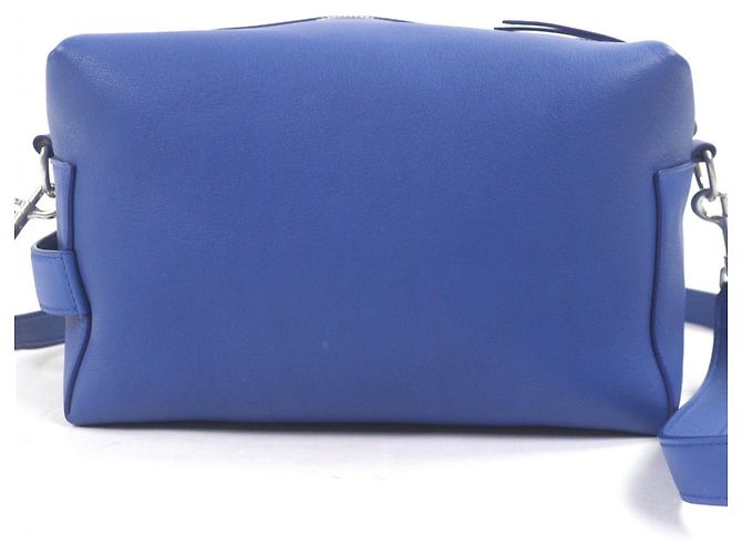 Céline Bolsa mensageiro em couro de bezerro Takeaway da Celine Azul