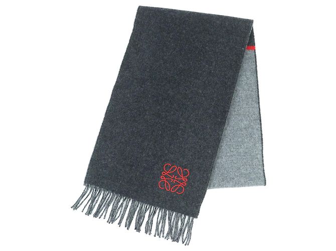 Stola in lana e cashmere Loewe Marrone Rosso