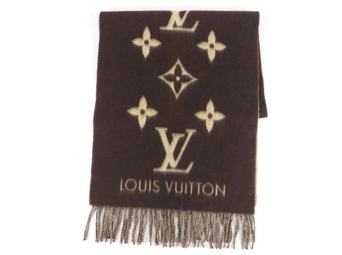 Bufanda de cachemira marrón Louis Vuitton Castaño