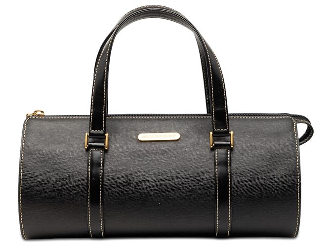Borsa in pelle nera Burberry Nero