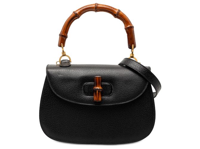 Gucci Nero Piccolo Pelle Grana di Vitello Bamboo Night