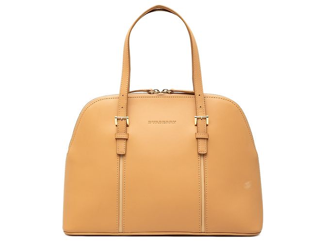 Borsa in pelle marrone Burberry Caramello