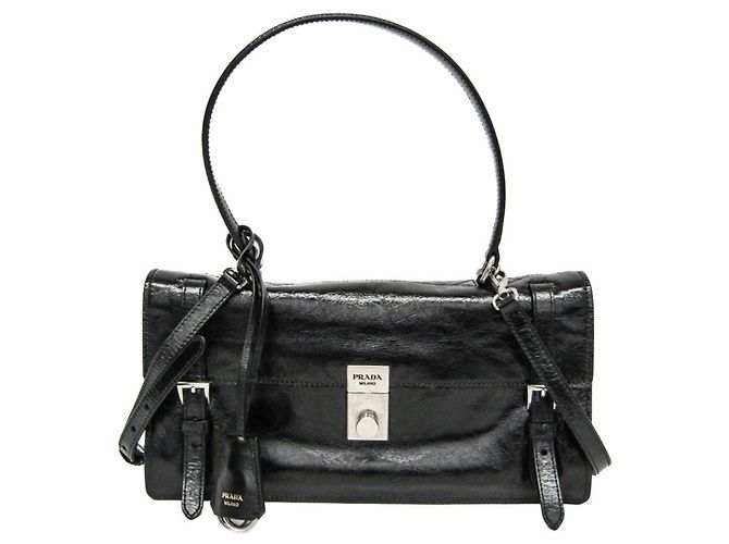 Borsa in pelle da donna e borsa a spalla Prada 1BN026 Nero