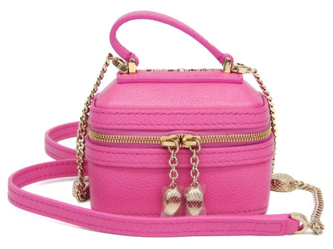 Bulgari Bolsa de ombro Bvlgari Serpenti Mini em forma de caixa de joias Rosa