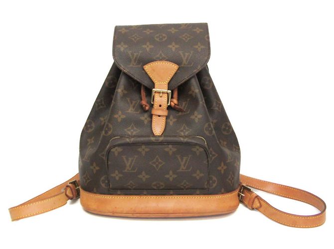 Louis Vuitton Monogram Montsouris MM M51136 Women's Backpack Brown
