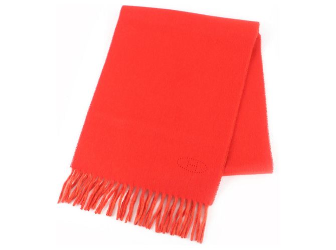 Reversible Stola aus 100% Kaschmir von Hermès Orange