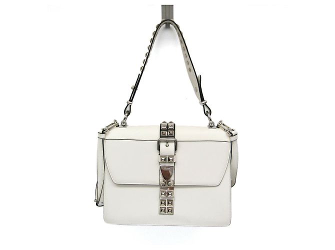 Borsa in pelle da donna Prada Electra Studs 1BD120 Bianco