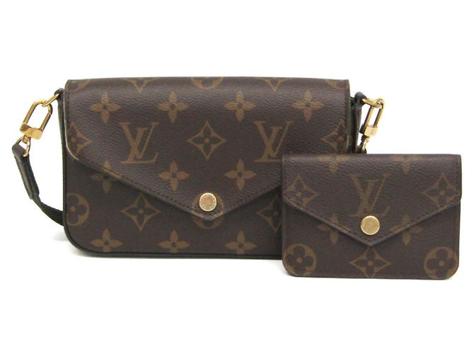 Bolsa de Ombro Monogram Multi Pochette Felicie da Louis Vuitton Preto Caqui