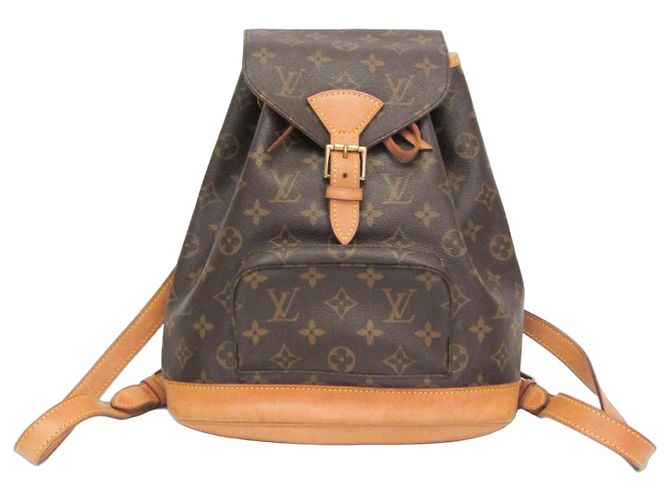 Louis Vuitton Monogram Montsouris MM M51136 Women's Backpack Brown
