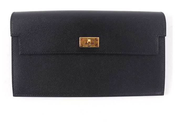 Hermès Hermes Kelly Pocket Long Wallet Black