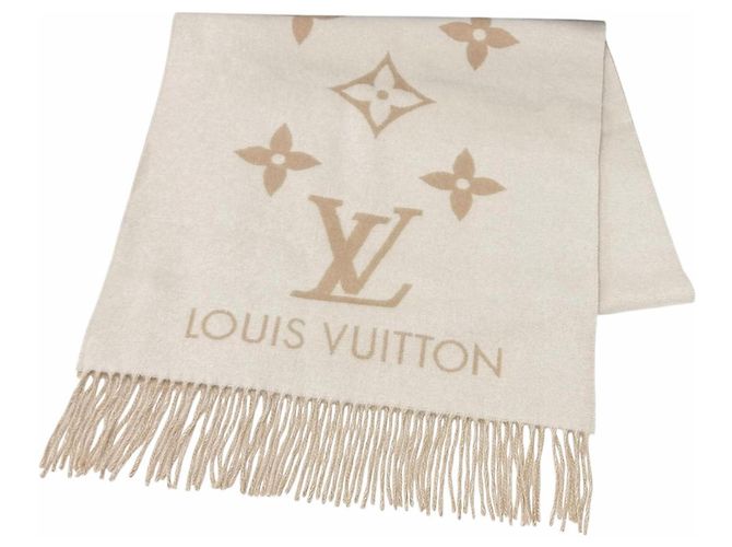 Chal de cachemira beige Louis Vuitton