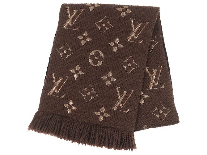 Sciarpa Logomania Shine Louis Vuitton Marrone