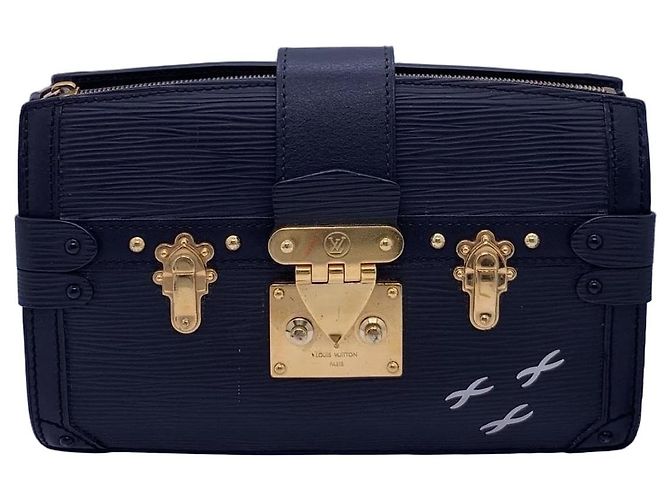 Louis Vuitton H 98 Water Ripple Soft Box Borsa a Spalla Nera in Pelle Nero