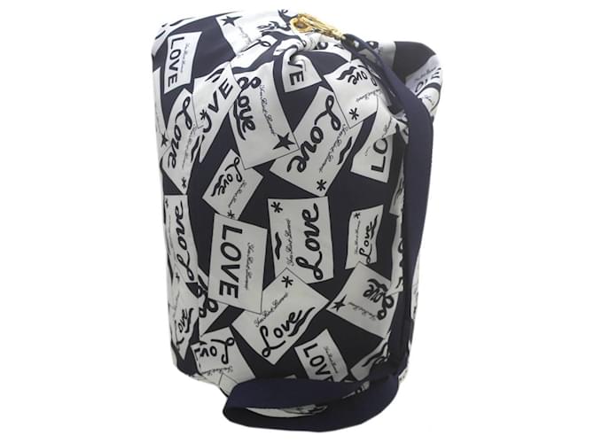 Sac à épaule LOVE Yves Saint Laurent en nylon bleu marine 