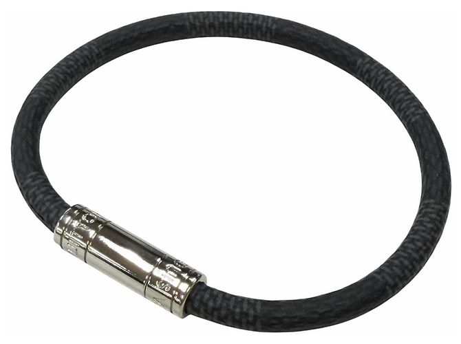 Bracciale Damier Graphite Louis Vuitton Nero Argento