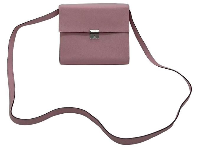 Bolsa Hermès Clic 16 3Q em couro de cabra rosa Sakura