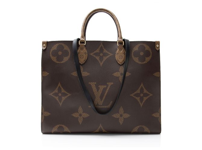 Sac Onthego GM en toile Monogram géant Louis Vuitton Marron