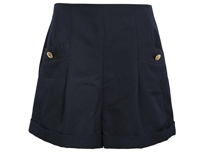 Sandro Twill-Shorts aus Polyester in Marineblau
