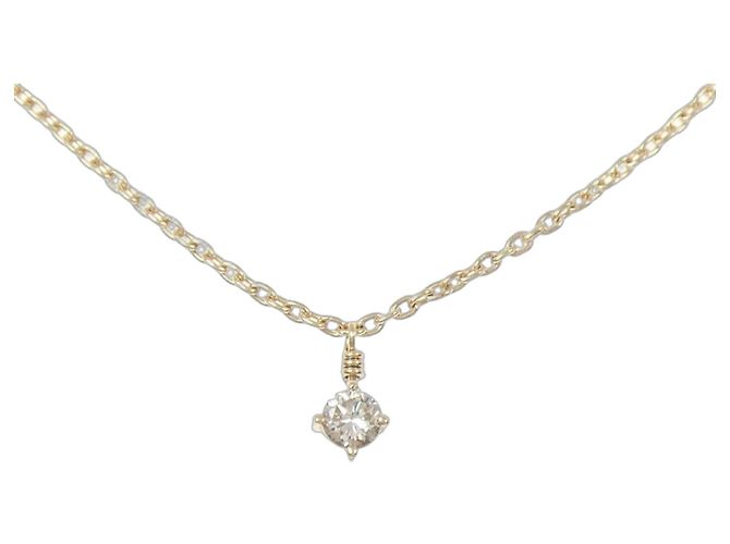 Autre Marque Collar Cocoshnik K10 de Oro y Diamante Dorado