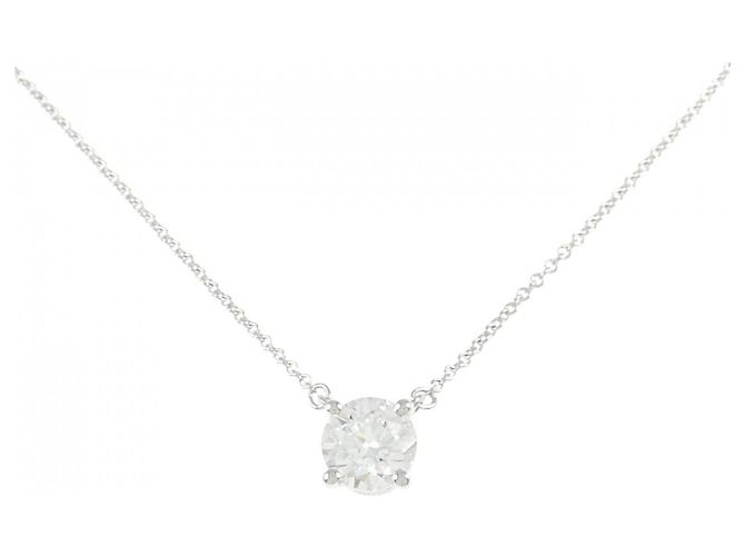 Platin-Diamant-Halskette von Tiffany & Co. Silber
