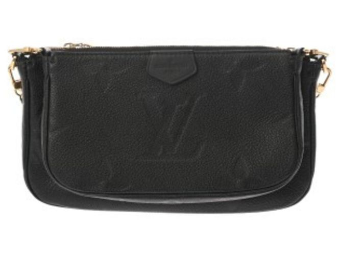 Multi Pochette Acessórios Monogram Empreinte Louis Vuitton Preto
