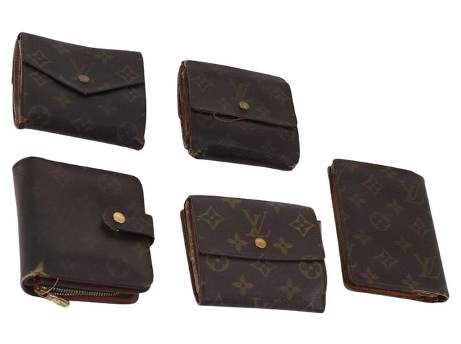 LOUIS VUITTON Monogram Brieftasche 5 Set LV Auth BA12179 Monogramm