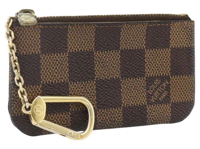 LOUIS VUITTON Pochette Cles Damier Ebene Münzgeldbörse N62658 LV Auth 176507