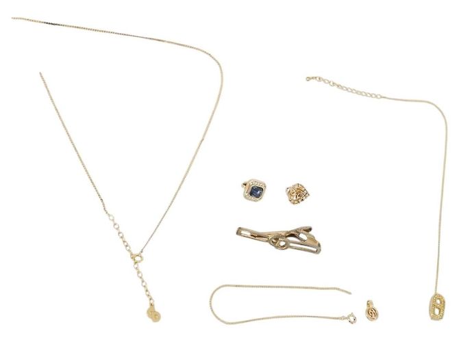 Collana Christian Dior metallo 4 Set Oro Auth 175004 D'oro