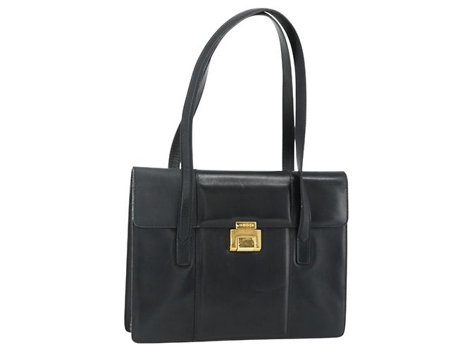 Gucci Borsa Tote in pelle nera e oro Auth 176030 Nero D'oro