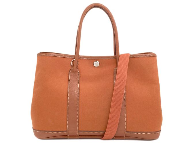 Hermès Bolsa Hermes Garden Party TPM Marrom Laranja