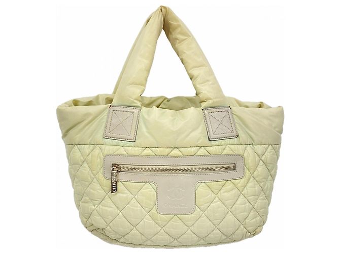 Bolsa Tote de Nylon Coco Cocoon da Chanel Marrom Verde