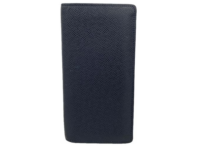 Portafoglio Lungo Brazza in Taiga Louis Vuitton Blu navy