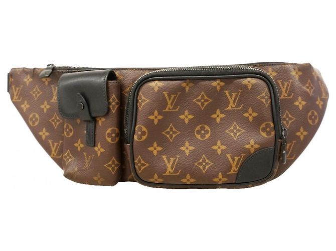 Bumbag Sac banane Louis Vuitton Monogram Macassar Christopher Marron