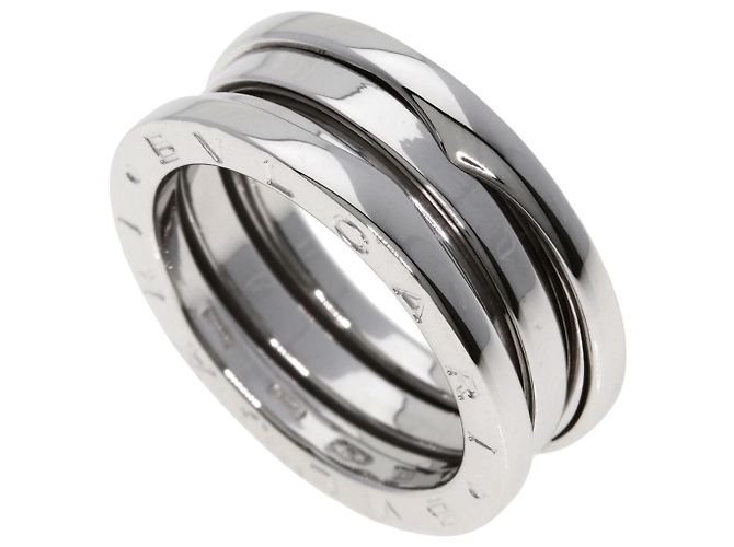 Bulgari Anel Bvlgari B-zero1 de 2 bandas em ouro branco 18K