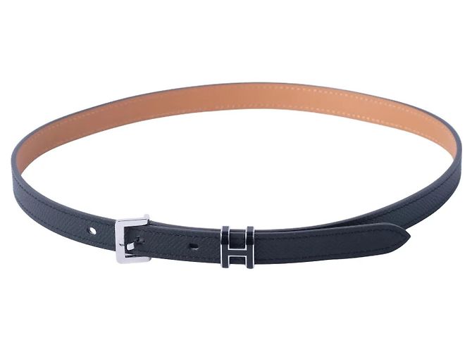 Hermès Pop H Belt 15mm Black Epsom Leather Palladium Hardware
