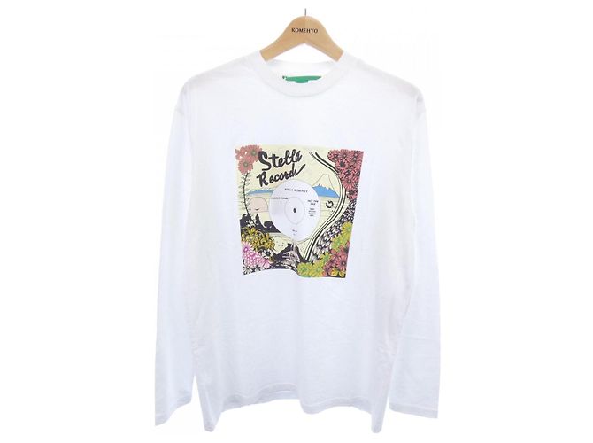 Stella Mc Cartney Stella McCartney Record Langarm-T-Shirt Weiß