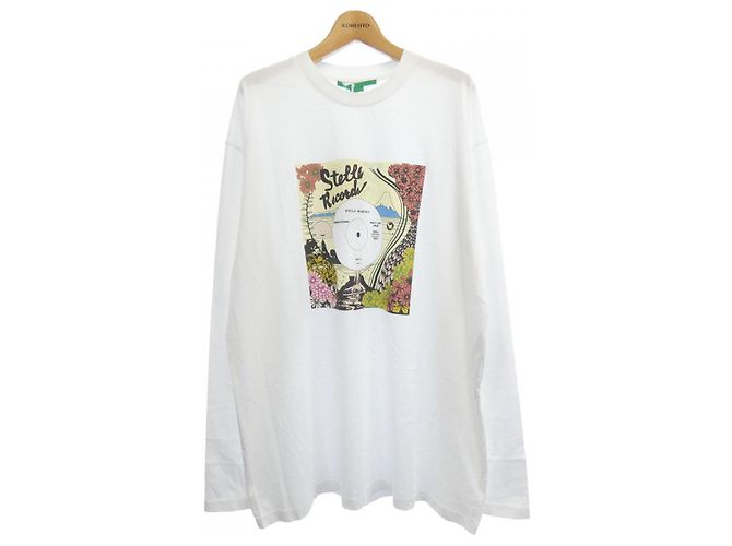 Stella Mc Cartney Stella McCartney Record Langarm-T-Shirt Weiß