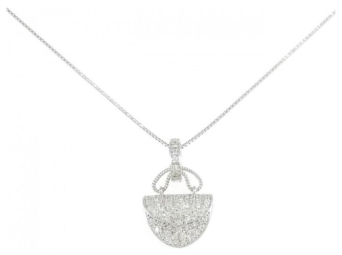 Autre Marque Au750 Diamant-Halskette Silber