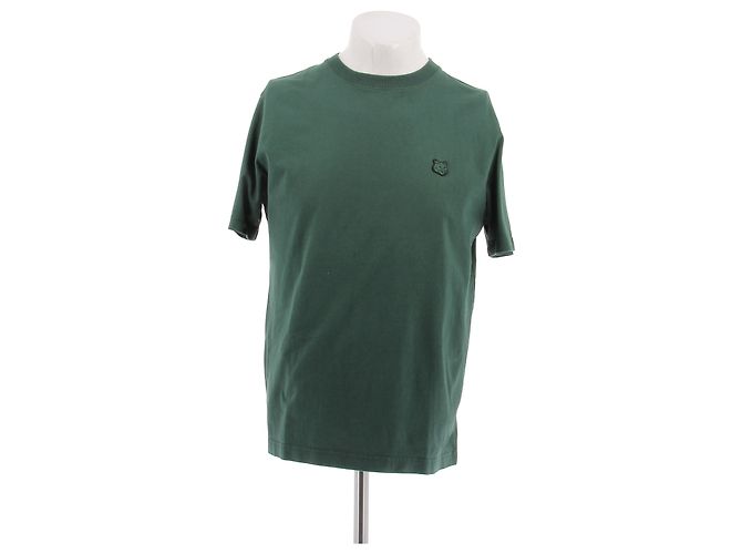 Autre Marque Camiseta de algodão verde MAISON KITSUNÉ