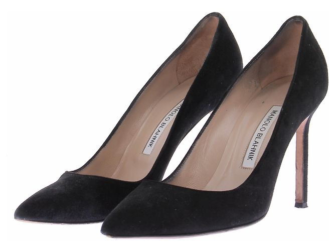 Manolo Blahnik Escarpins noirs en daim