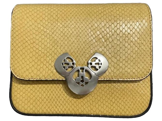 Isabel Marant Elda Handtasche gelb exotisches Leder