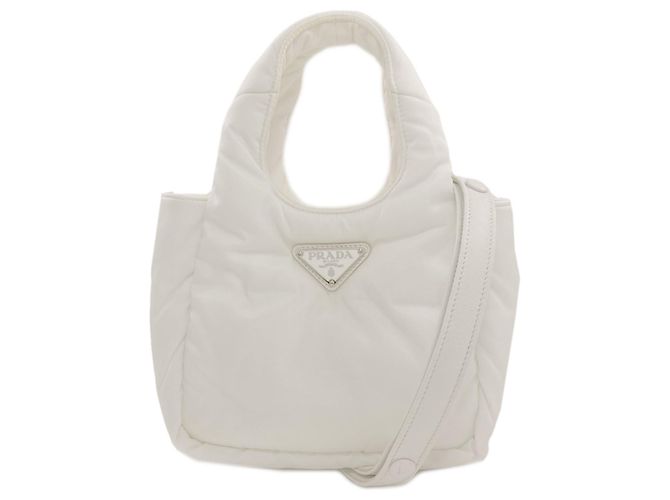 Borsa in nylon bianco Prada