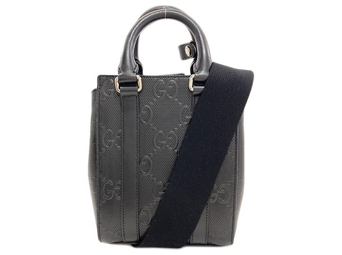 Gucci 696010 Mini Bolsa GG Embossada Preto