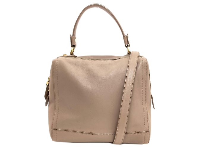 Salvatore Ferragamo Gray Leather Handbag Brown